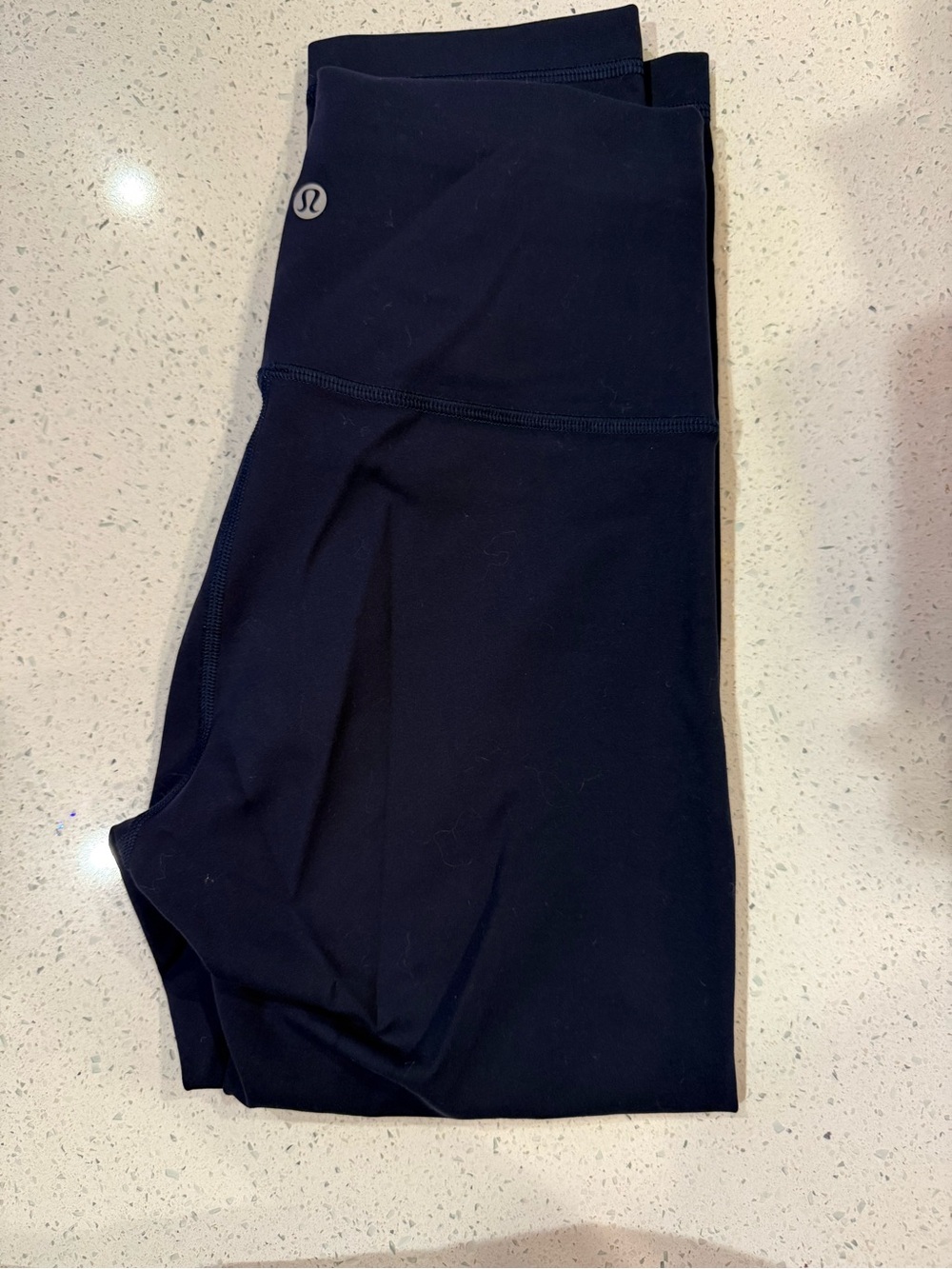 lululemon athletica Navy crop High-Rise Athletic leggings with Logo